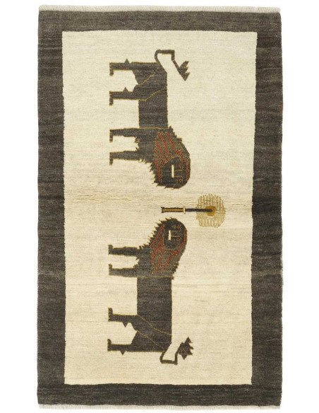 Hand made rug Kashghai Old Figural Persia cm.119x189