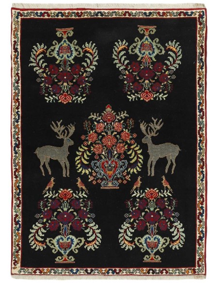 Hand made rug Kashghai Old Figural Persia cm.136x184
