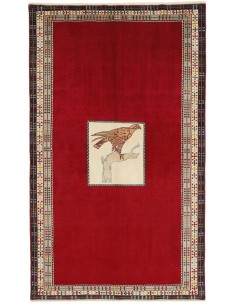 Hand made rug Kashghai Old Figural Persia cm.137x230