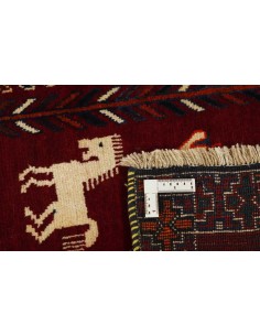 Hand made rug Kashghai Old Figural Persia cm.160x232 2
