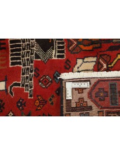 Hand made rug Kashghai Old Figural Persia cm.163x226 2