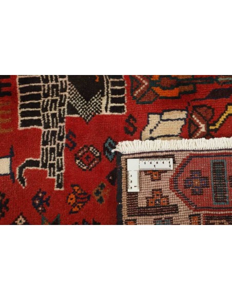 Hand made rug Kashghai Old Figural Persia cm.163x226