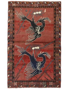 Hand made rug Kashghai Old Figural Persia cm.155x247