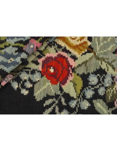 Hand made rug Rose Kilim Old Moldavia cm.194x465