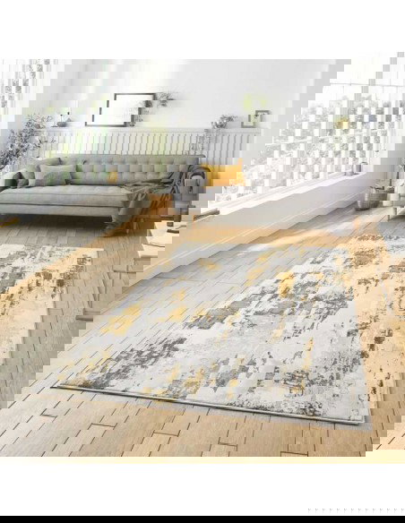 tappeto moderno Apollo GR579 Grey/Gold