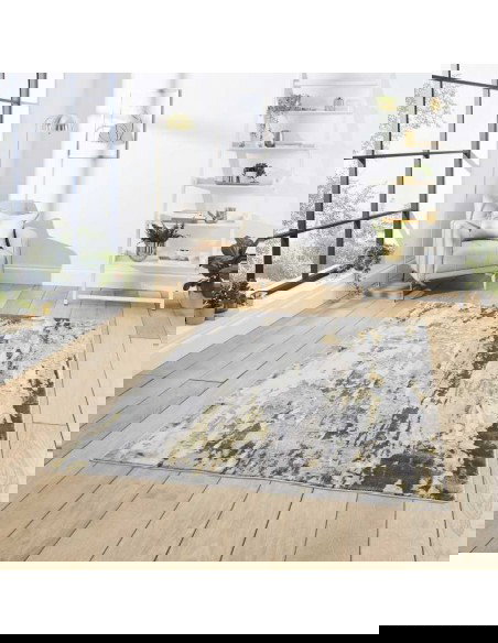 tappeto moderno Apollo GR580 Grey/Gold