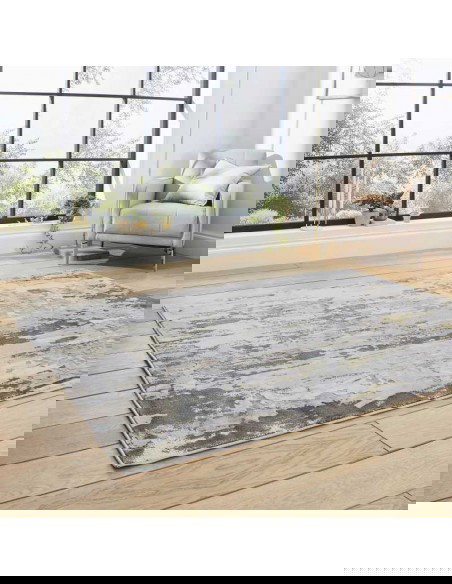 tappeto moderno Apollo GR580 Grey/Gold