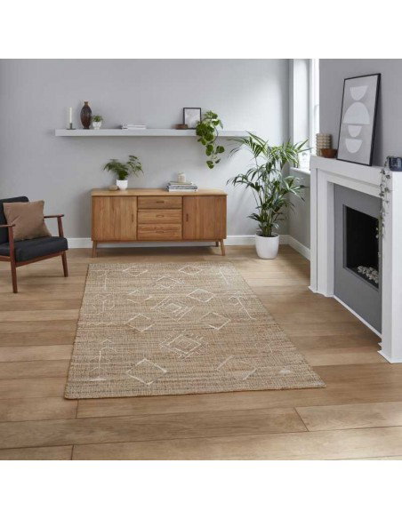 tappeto moderno Bazaar Jute 24831 Natural