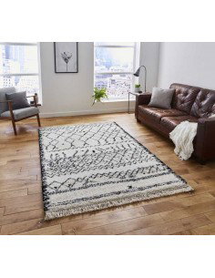 tappeto moderno Boho 5402 Black/White 2