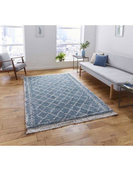 tappeto moderno Boho 7043 Blue