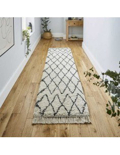 tappeto moderno Boho 8280 White/Black passatoia 2