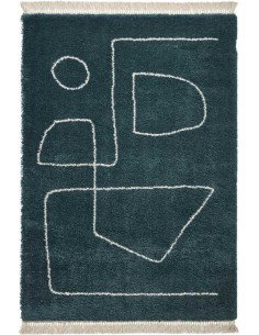 tappeto moderno Boho A474 Dark Green