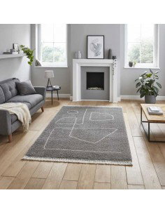 tappeto moderno Boho A474 Grey/Cream 2