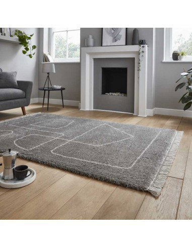 tappeto moderno Boho A474 Grey/Cream