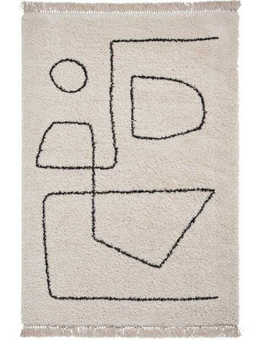 tappeto moderno Boho A474 White/Black