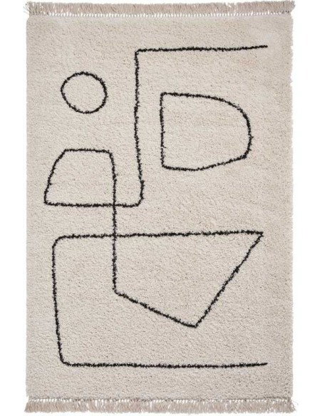 tappeto moderno Boho A474 White/Black