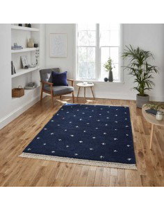 tappeto moderno Boho A475 Navy 2