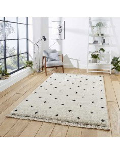 tappeto moderno Boho A475 White/Black 2