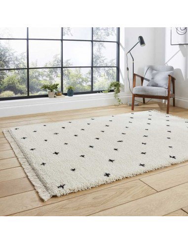 tappeto moderno Boho A475 White/Black