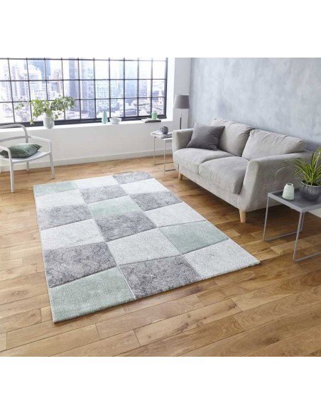 tappeto moderno Brooklyn 22192 Grey/Green