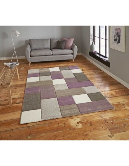 tappeto moderno Brooklyn 646 Beige/Purple