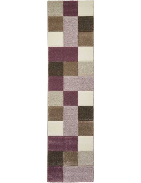 tappeto moderno Brooklyn 646 Beige/Purple passatoia