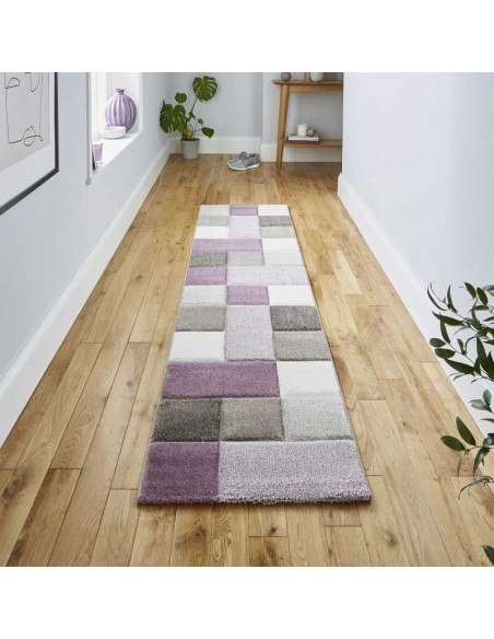 tappeto moderno Brooklyn 646 Beige/Purple passatoia
