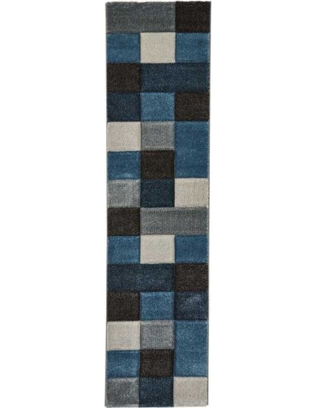 tappeto moderno Brooklyn 646 Blue/Grey passatoia