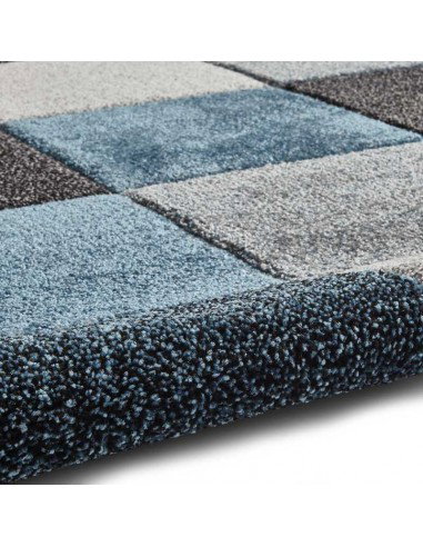 tappeto moderno Brooklyn 646 Blue/Grey passatoia