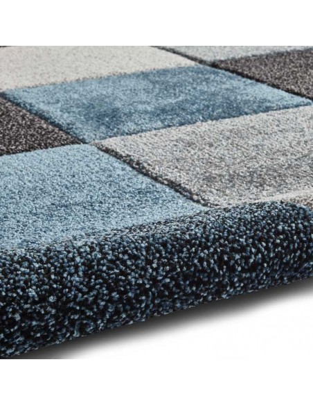 tappeto moderno Brooklyn 646 Blue/Grey passatoia