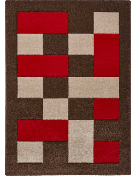 Tappeto Brooklyn Brk04 Brown/Red Passatoia