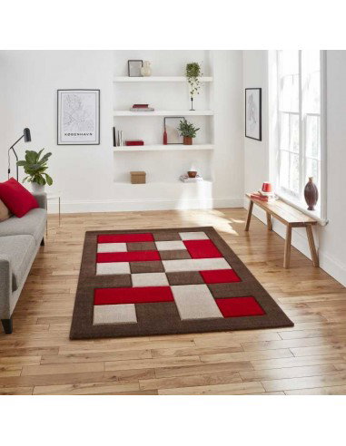 Tappeto Brooklyn Brk04 Brown/Red Passatoia