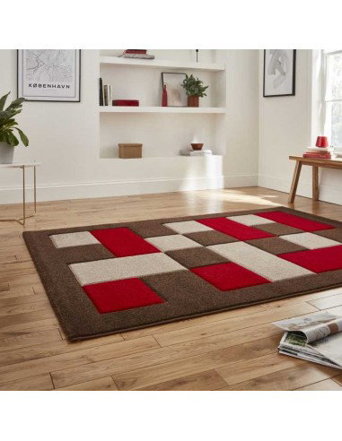 Tappeto Brooklyn Brk04 Brown/Red Passatoia