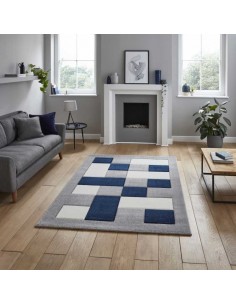 tappeto moderno Brooklyn BRK04 Grey/Navy 2