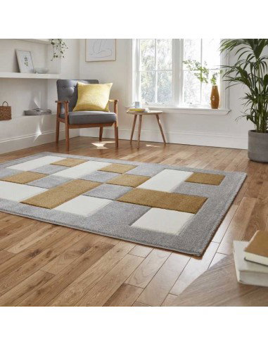 tappeto moderno Brooklyn BRK04 Grey/Yellow
