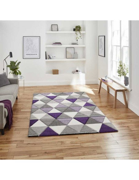 tappeto moderno Brooklyn BRK15 Grey/Purple