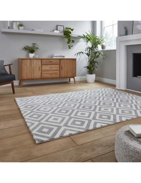 tappeto moderno Brooklyn BRK89 Grey/White