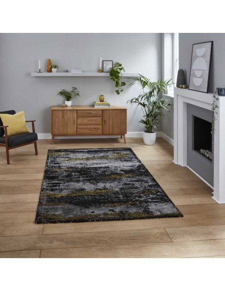 tappeto moderno Craft 19788 Black/Gold