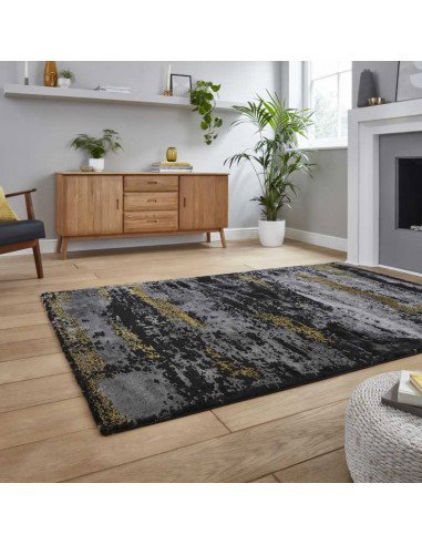 tappeto moderno Craft 19788 Black/Gold