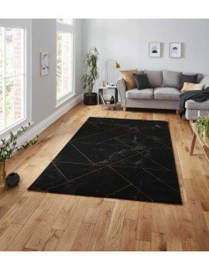 tappeto moderno Craft 23299 Black/Gold 2