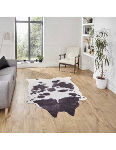 tappeto moderno Faux Cow Print Black/White 2