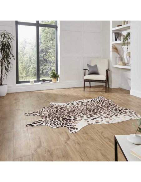 tappeto moderno Faux Leopard Print Brown/Beige