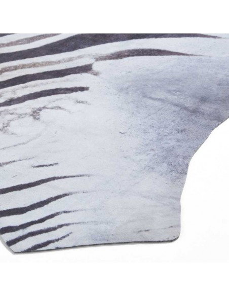 tappeto moderno Faux Zebra Print Black/White