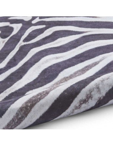 tappeto moderno Faux Zebra Print Black/White