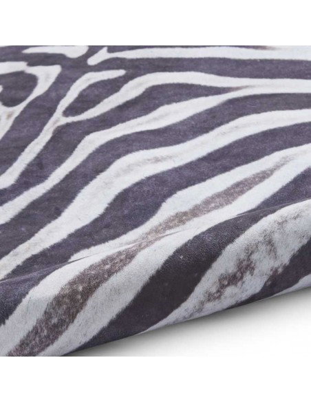 tappeto moderno Faux Zebra Print Black/White