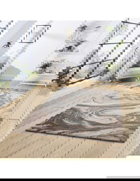 tappeto moderno Florence 50031 Beige/Silver