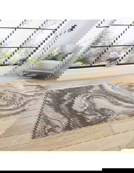 tappeto moderno Florence 50031 Beige/Silver