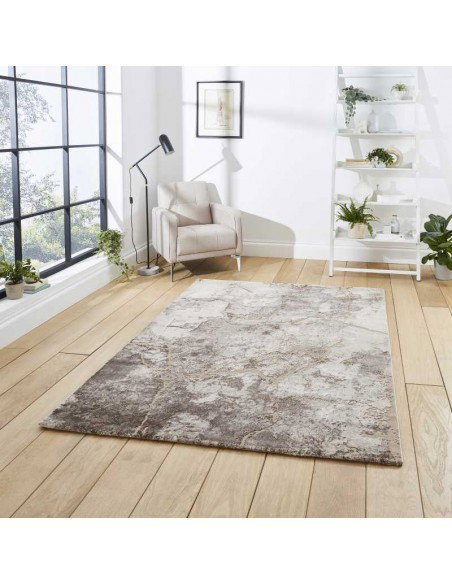 tappeto moderno Florence 50032 Beige/Silver