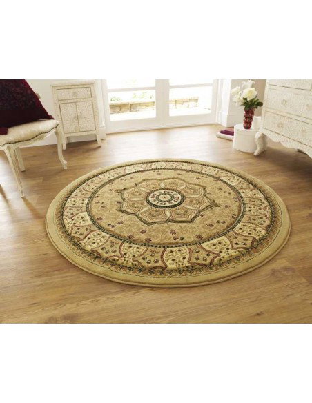 tappeto moderno Heritage 4400 Beige rotondo