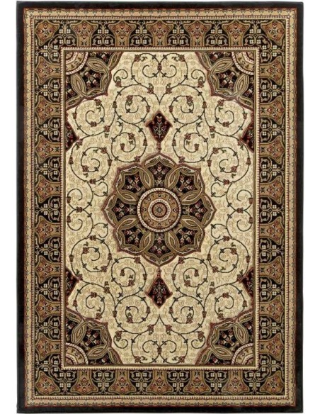 tappeto moderno Heritage 4400 Black/Cream passatoia